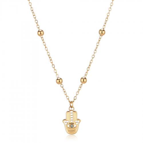Collana dorata serie Witch con ciondolo a mano di Fatima