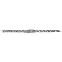 Bracciale in acciaio con piastrina