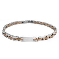 Bracciale in acciaio/acciaio PVD rosa