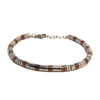 Bracciale in acciaio / acciaio brunito a cilindretti