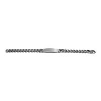 Bracciale in acciaio groumette con piastra