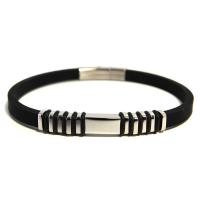 Bracciale in acciaio e caucciù