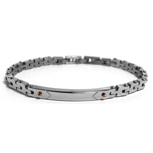 Bracciale in acciaio con piastra
