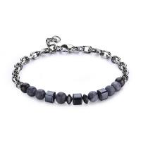 Bracciale serie Riot con elementi in ematite e agata colorata