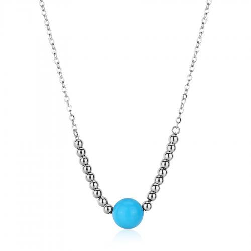 Collana con sfera in turchese