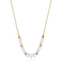 Collana dorata serie Glint con elementi in madreperla