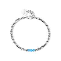 Bracciale serie Glint con sferette di turchese