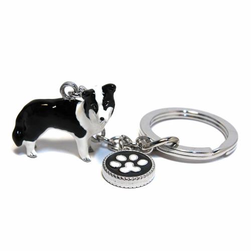 Portachiavi con border collie