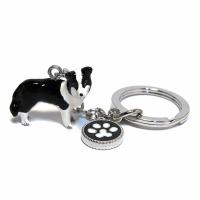 Portachiavi con border collie