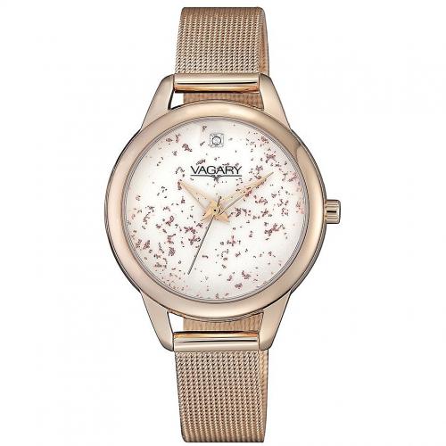 Solo tempo in acciaio dorato, 31 mm., bracciale maglia Milano