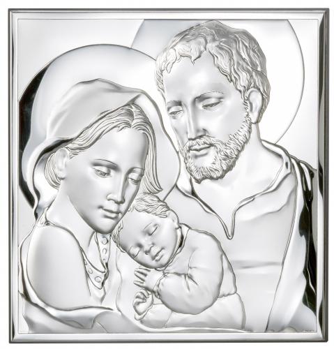 Icona quadrata con Sacra Famiglia, 8,2x8,2