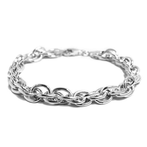 Bracciale in argento ad anelli