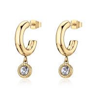 Orecchini serie Aurora PVD oro giallo con punto luce