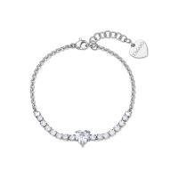 Bracciale serie Dazzly con zirconi e cuore centrale