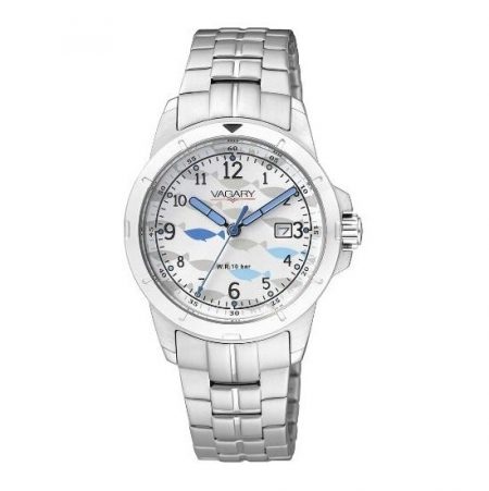 Solo tempo in acciaio donna/bambino, 30 mm., quadrante silver