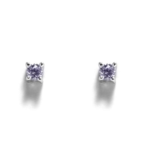 Orecchini punto luce, 2,4 mm.