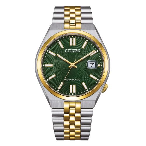 Orologio automatico in acciaio serie Tsuyosa 60, verde