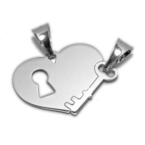 Ciondolo divisibile a cuore + chiave
