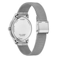 Eco-Drive donna acciaio, maglia Milano, quadrante rosa, 34 mm.