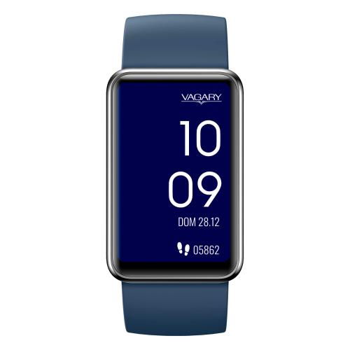 Smartwatch slim, silver/blu