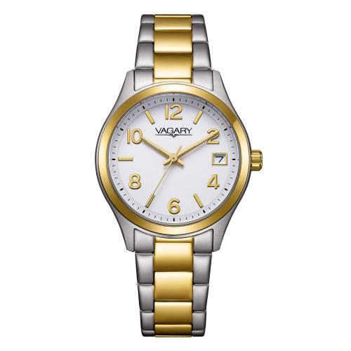 Orologio donna serie Timeless Lady, bicolore, bianco, 32 mm.