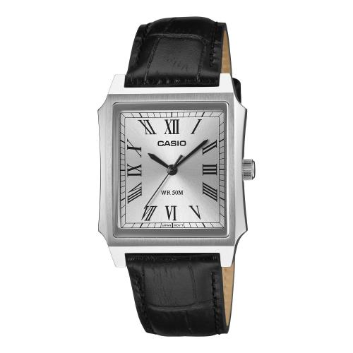 Orologio analogico carr&Atilde;&uml;, pelle, silver