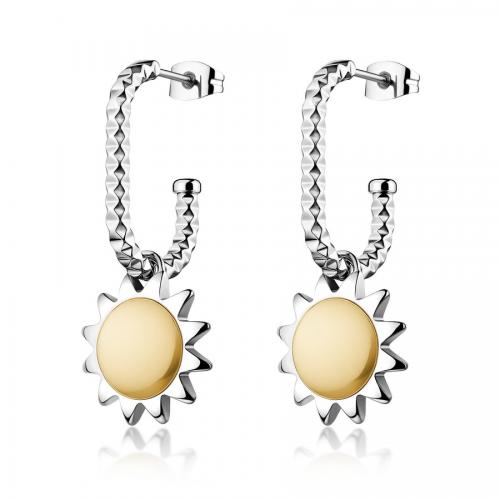 Orecchini serie Glowy con sole  bicolore