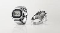 Orologio ad anello, acciaio, nero