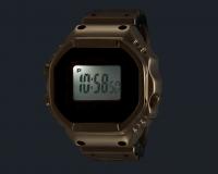 Orologio ad anello, acciaio, dorato, nero
