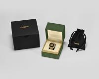 Orologio ad anello, acciaio, dorato, nero
