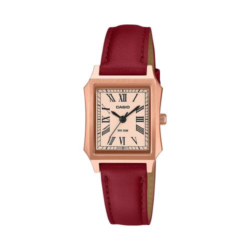 Orologio analogico donna ros&Atilde;&uml;, rettangolare, cinturino pelle