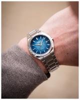 Orologio automatico uomo, acciaio, blu