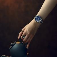 Orologio analogico uomo, blu, 35 mm.