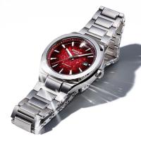 Orologio automatico uomo, acciaio, bordeaux