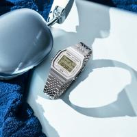 Orologio digitale con contapassi, Bluetooth, acciaio, silver