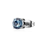 Orecchini singolo serie Dazzly con cubic zirconia acquamarina