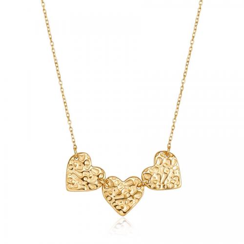 Collana dorata serie Emotion con 3 cuori