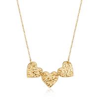 Collana dorata serie Emotion con 3 cuori