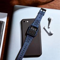Orologio vintage con calcolatrice, blu