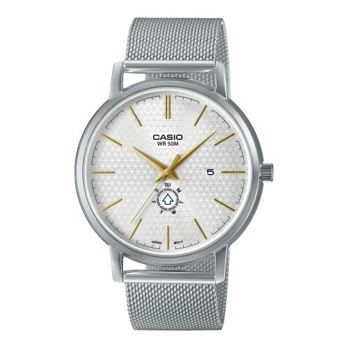 Orologio analogico uomo, silver, bracciale maglia Milano