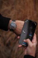 Cronografo acciaio uomo con connessione Bluetooth