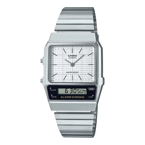 Orologio analogico/digitale unisex, bracciale acciaio