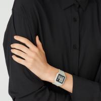 Orologio digitale con display doppio, unisex, bianco