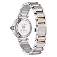 Eco-Drive solo tempo donna in acciaio bicolore con diamante