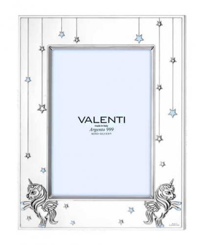Cornice bimbo con unicorni, 13x18, azzurra