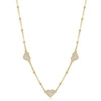 Collana dorata serie Aurora con cuori