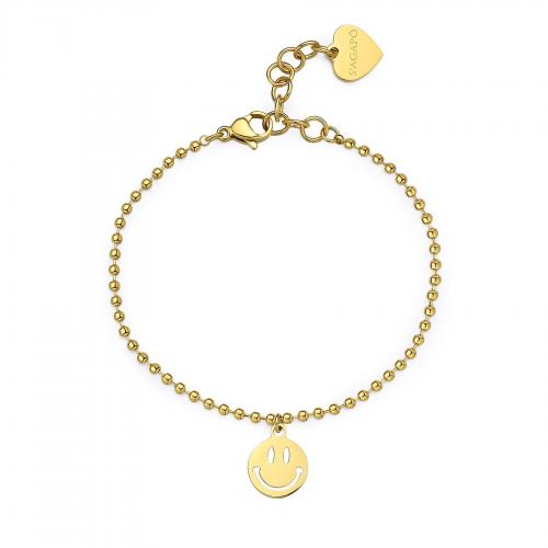Bracciale dorato serie Smile con smile
