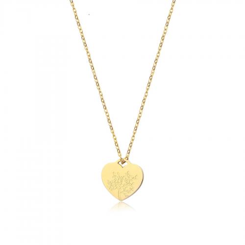 Collana dorata serie Be My Family con cuore